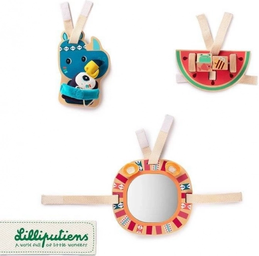 Lilliputiens - Jouets Suspendus en Bois Rhinocéros Marius dès 9 Mois