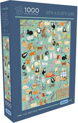 Puzzle Gibsons The Art File : Vie de chat 1000 pièces