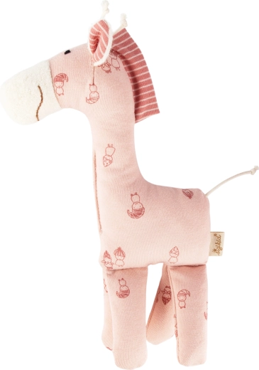 Sigikid girafe en peluche rose – premier doudou pour bébé