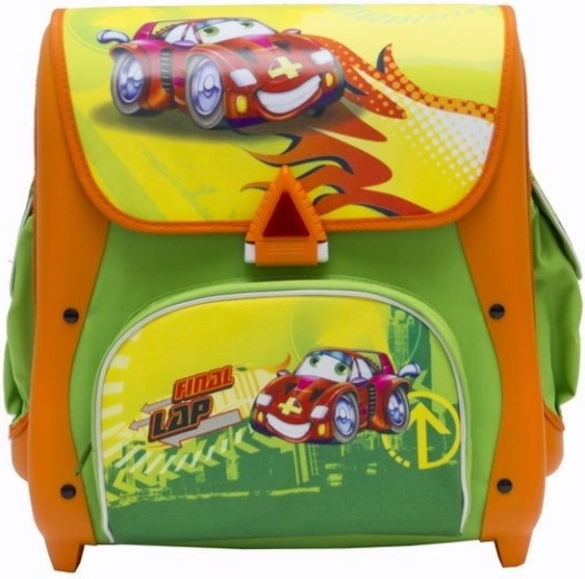 Cartable scolaire Cars 21 l vert-orange - 1 pièce