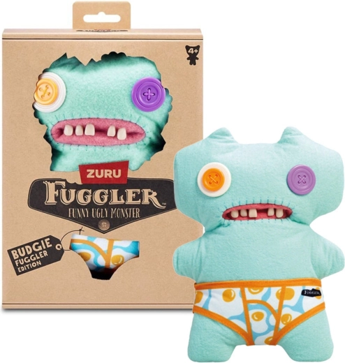 Peluche Fuggler Budgie Gaptooth Mc Goo en culotte, 22 cm