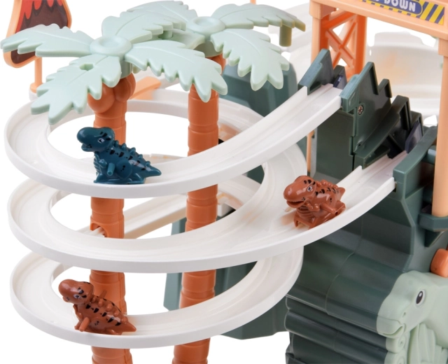 Piste en spirale et décor préhistorique