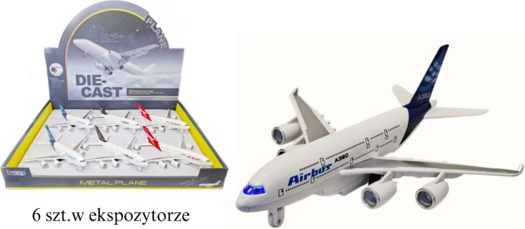 Avion de ligne avec lumière et son (pull back)