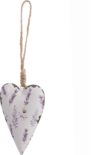 Cœur en tôle blanc – décoration 11 cm