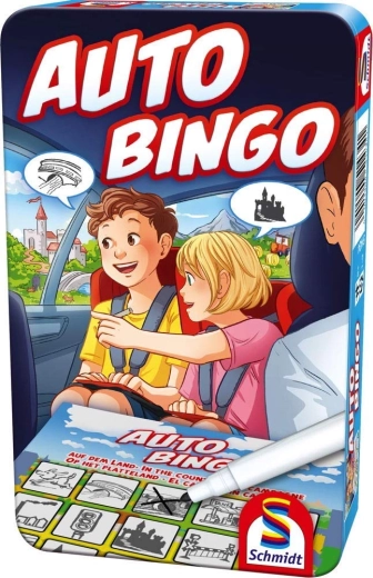 Schmidt Spiele Auto Bingo dans une boîte en métal - 1 pièce