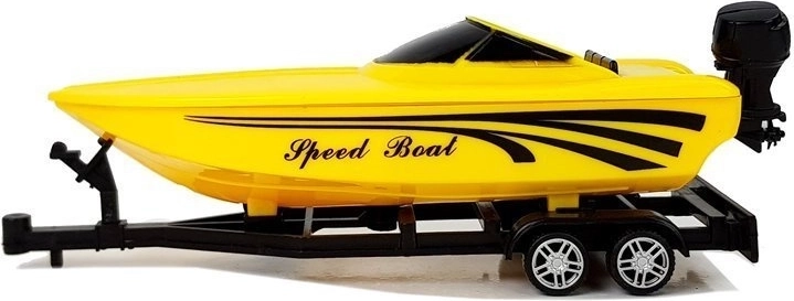 Remorque amovible avec bateau jaune