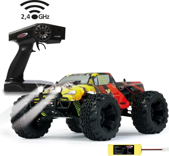 Jamara Tiger monster truck RC 4WD 1:10 2,4 GHz avec LED (NiMH) - 1 pièce