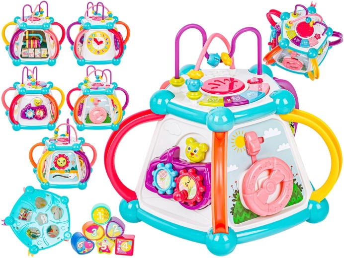 Pyramide éducative multisensorielle multi-cube 7-en-1 pour tout-petits - 1 pièce