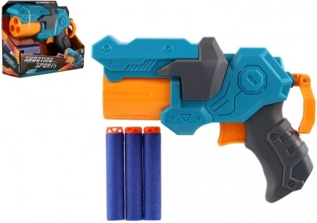 Pistolet en plastique à fléchettes en mousse avec 3 flèches