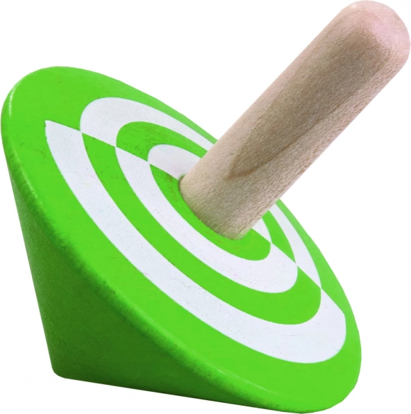 Toupie en bois verte DETOA