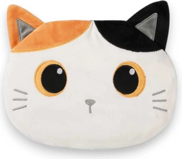 Coussin peluche chauffant et rafraîchissant – chat orange