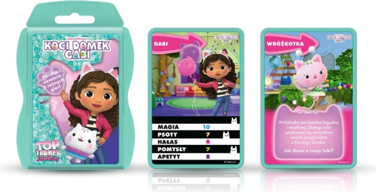 Jeu de cartes familial Top Trumps Junior – Gabby et la Maison de poupée