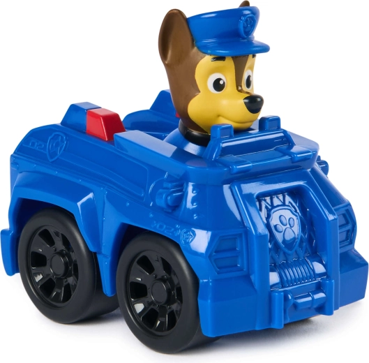 Chase dans la voiture de police prêt pour l’action