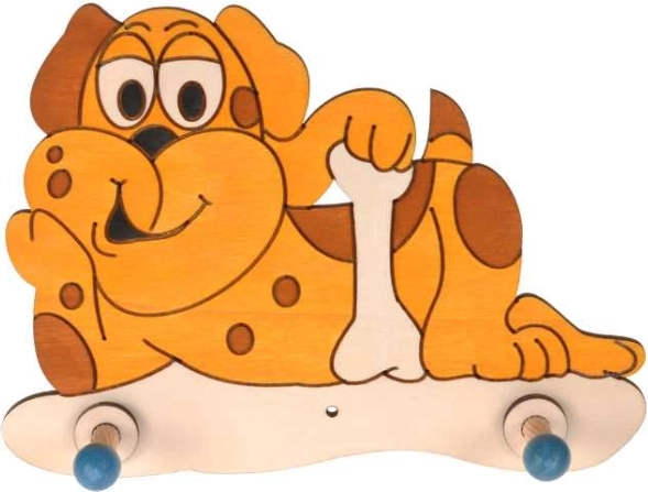 Crochet en bois Chien pour enfants