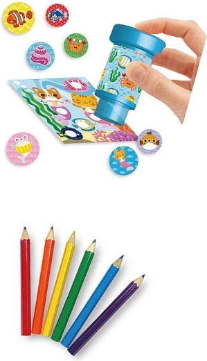 Tamponnage ludique avec motifs interchangeables