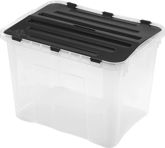 Boîte de rangement en plastique avec couvercle HEIDRUN Classic 42 l