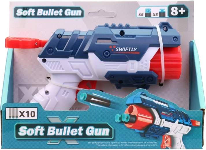 Pistolet en plastique avec projectiles 22 cm