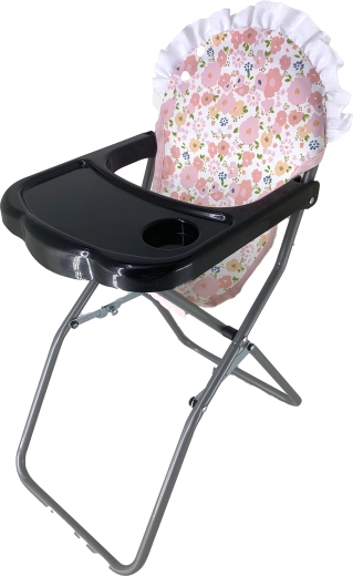 Chaise haute Wiky pour poupée avec motif floral