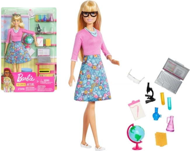 Poupée Barbie enseignante avec ordinateur portable