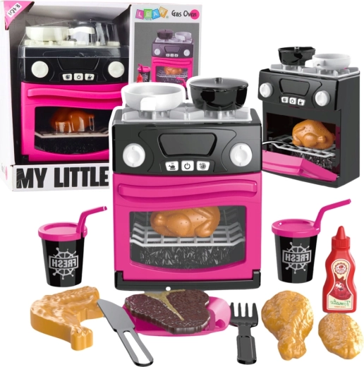 Cuisine enfant avec four My Little Home – rose avec lumières et sons