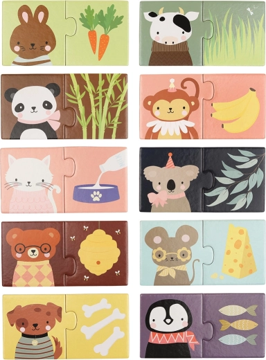 Puzzle d’association A Little Lovely Company – Les friandises des animaux