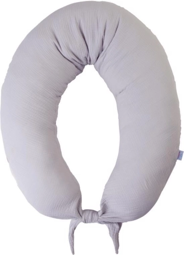 Coussin d’allaitement en mousseline Babymatex Moon gris clair 260 cm