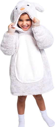 Couverture sweat à capuche lapin Cozy Noxxiez pour enfants de 3 à 6 ans
