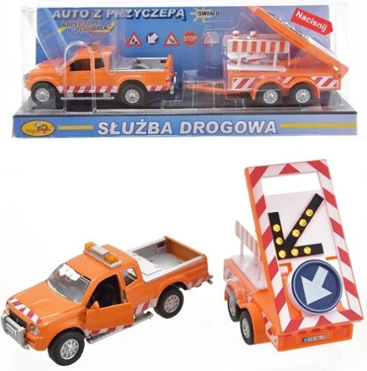 Véhicule de service routier avec remorque 28 cm