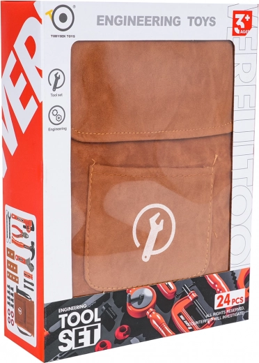 Set d’outils pour enfants avec besace à bandoulière, 24 pièces