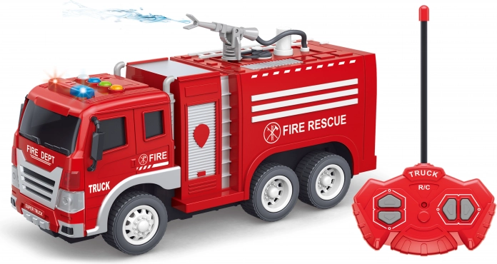 Camion de pompiers télécommandé avec effet d’eau 27,5 cm