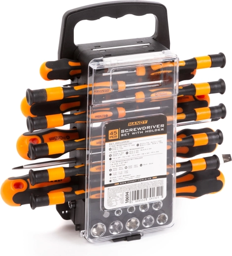 Set de tournevis Handy en mallette, 45 pièces