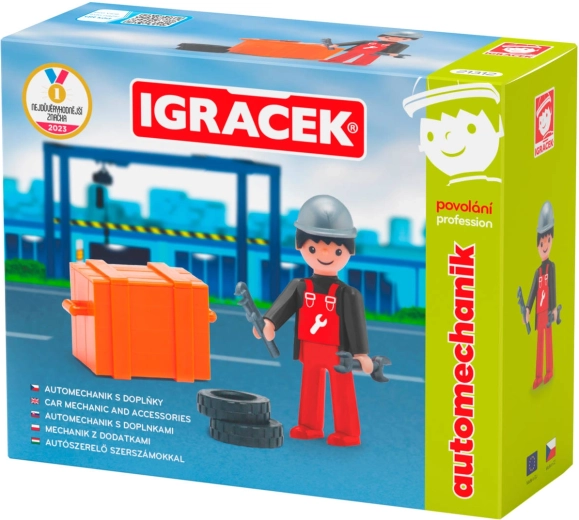 Efko Igráček métier mécanicien automobile – figurine articulée avec accessoires