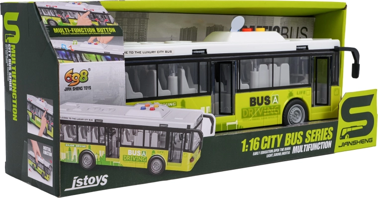 Autobus urbain interactif vert avec lumières et sons
