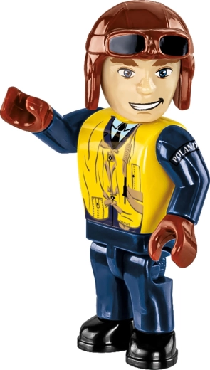 Figurine de pilote et plaque de collection