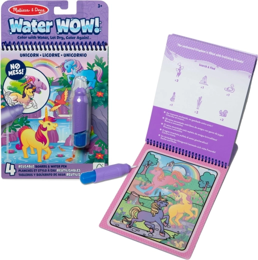 Melissa & Doug Water Wow coloriages à l’eau licornes avec stylo à eau