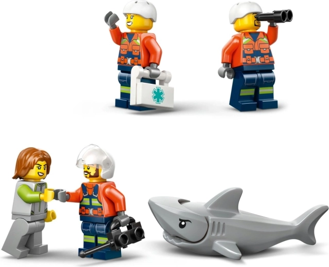 Minifigurines, accessoires et requin pour plus de suspense
