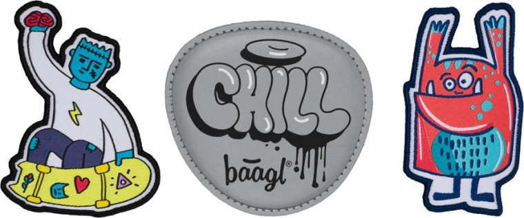 Baagl Baaglies – set de 3 badges Chill Hands Up
