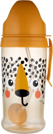 Gourde sport enfant anti-fuite avec paille et lest 350 ml guépard CANPOL babies