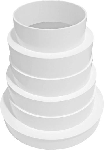Réduction de ventilation en plastique RP 80–150 mm avec dimension additionnelle 110