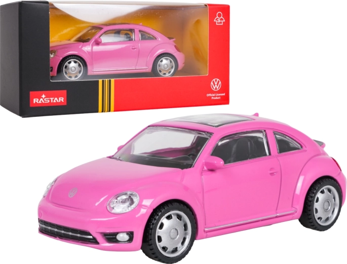Modèle métallique Volkswagen Beetle rose 1:43 RASTAR