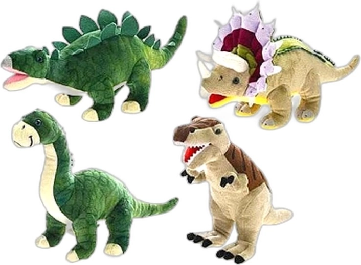 Dinoworld dinosaure en peluche 37 cm (4 types) - 1 pièce
