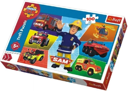 Puzzle 100 pièces – Sam le pompier : véhicules de secours