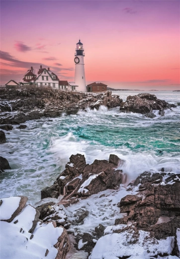Puzzle Première neige à Portland Head 1000 pièces CLEMENTONI