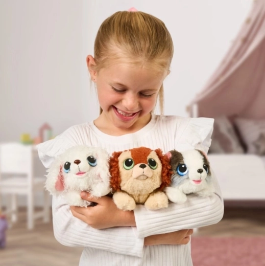 Un chiot en peluche tout doux à câliner
