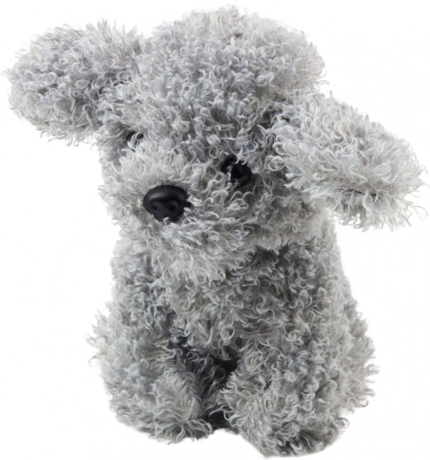 Caniche miniature en peluche gris 20 cm