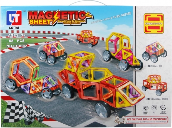 Jeu de construction magnétique pour enfants - 58 pièces