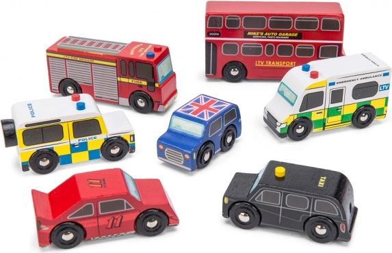 Le Toy Van coffret londonien de petites voitures en bois