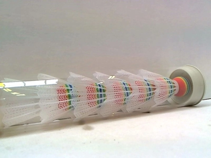Volants de badminton colorés – 6 pièces