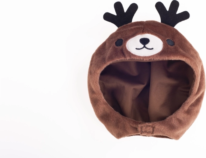 Capuche amovible avec bois de renne pour développer la motricité