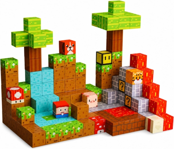 Design pixelisé qui inspire le jeu